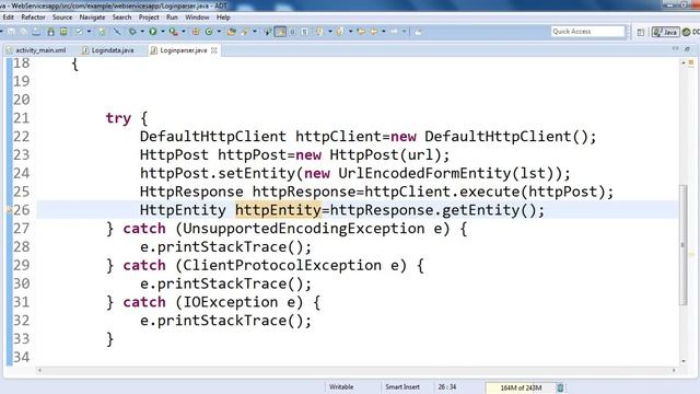 Android WebServices with java Servlet & MySQL by using HttpPost смотреть онлайн