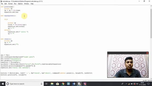 Calculator using Tkinter in Python смотреть онлайн