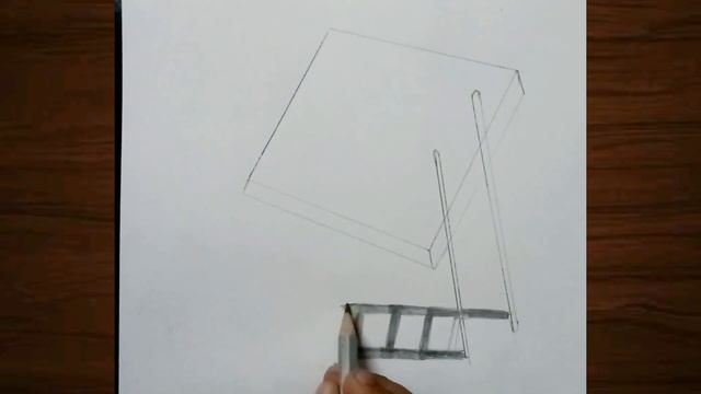 How to Draw 3D Ladder ?Easy Trick full tutoriol смотреть онлайн