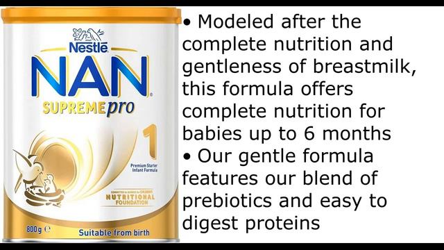 Nestlé NAN SUPREMEpro 1, Premium Baby Formula, Newborn to Six Months – 28.2 oz/800g смотреть онлайн