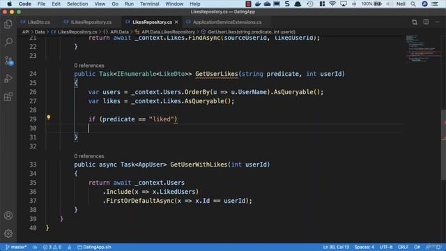 Implementing the likes repository in Asp.Net Core part 101 смотреть онлайн