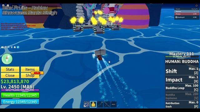 SHOWCASE new Santa Sleigh (Limited item) in Blox Fruits ROBLOX | An 2022 Christmas UPDATE Event смотреть онлайн