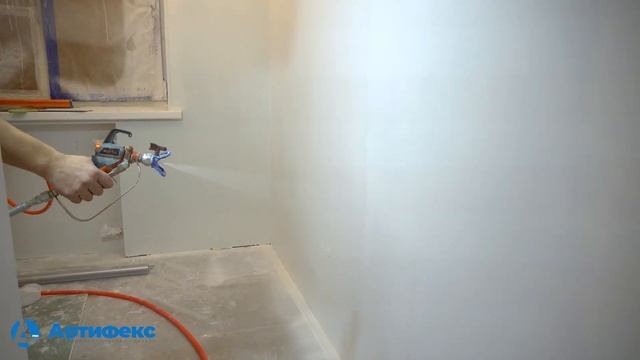 Шпатлевание стен аппаратом безвоздушного нанесения #ASPRO7200 на одном из объектов смотреть онлайн