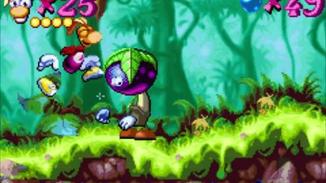 Rayman Advance Walkthrough: Part 07 - Completing Dream Forest смотреть онлайн