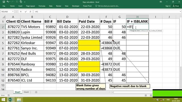 Excel isblank formula and if function for Blank Cell Valuation | Excel Tutoring смотреть онлайн