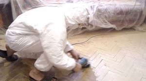 Ремонт своими руками. Циклёвка паркета УШМ.
