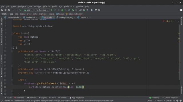 ساخت بازی مار در اندروید قسمت چهارم