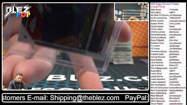 2023 Topps Chrome F1 Hobby 5 CASE BREAK #2 Pick Your Driver Part 1
