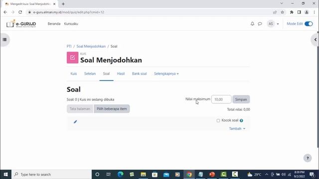 Test Lebih Menarik dengan Moodle #3 - Membuat Soal Tipe Matching dan Short Answer dalam Moodle смотреть онлайн