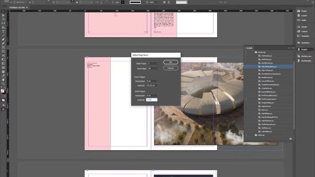 Скрипты в InDesign: разместить pdf на разных страницах, разбить фреймы, создать направляющие смотреть онлайн