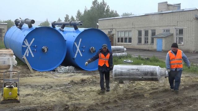 В Кузнецке продолжается строительство второй станции обезжелезивания воды. Июнь 2021 год. смотреть онлайн