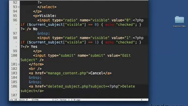 113 Удаление объекта (Lynda.com) Изучаем php смотреть онлайн