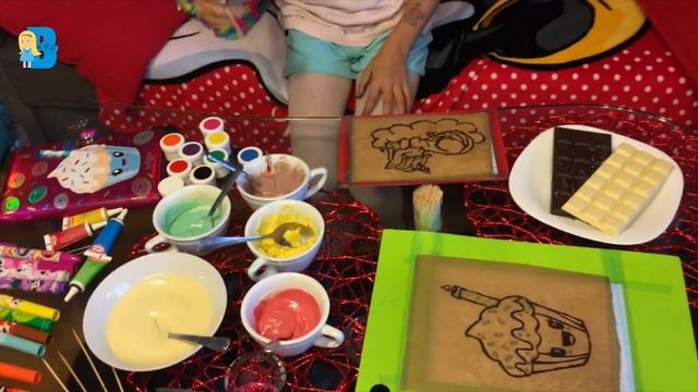 DIY Кавайные рисунки из шоколада КАК НАРИСОВАТЬ шоколадом KAWAII CUPCAKE HOW TO DRAW смотреть онлайн