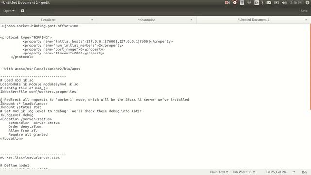 Jboss EAP 7 - standalone clustering(TCP) with apache (mod_jk) integration & Apache monitoring смотреть онлайн