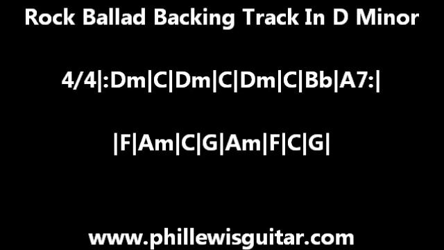 Rock Ballad Backing Track In D Minor смотреть онлайн