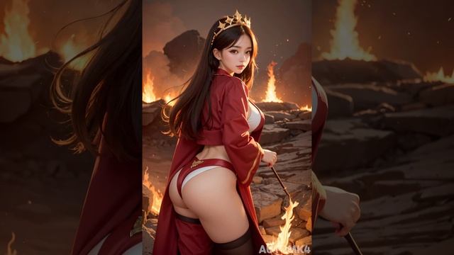 4k ai art | fire wizard AI lookbook | 불마법사 | 魔法使い смотреть онлайн