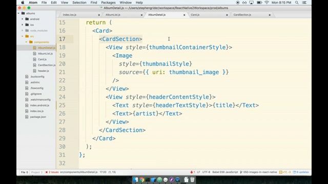 43 - Displaying Album Artwork in React Native смотреть онлайн