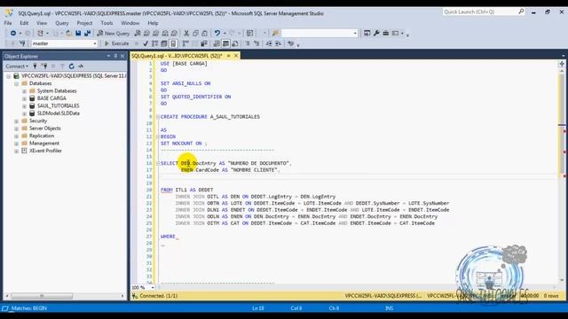 CREAR PROCEDIMIENTO ALMACENADO EN SQL SERVER + QUERY INVENTARIO SAP B1 + PONER PARAMETRO смотреть онлайн