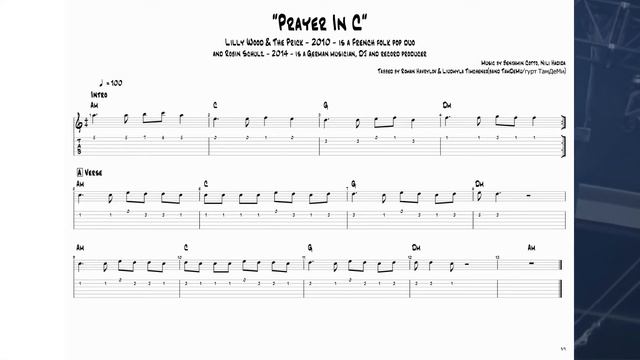 НОТЫ Lilly Wood & The Prick - Prayer In C на ГИТАРЕ! МЕЛОДИЯ + АККОРДЫ + ФИНГЕРСТАИЛ + ТАБУЛАТУРА смотреть онлайн