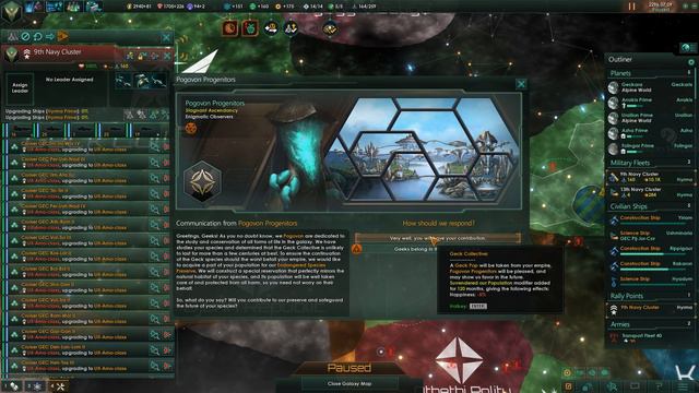 Stellaris #24 Geckos with Leviathans and Heinlein Patch - Let's Play смотреть онлайн