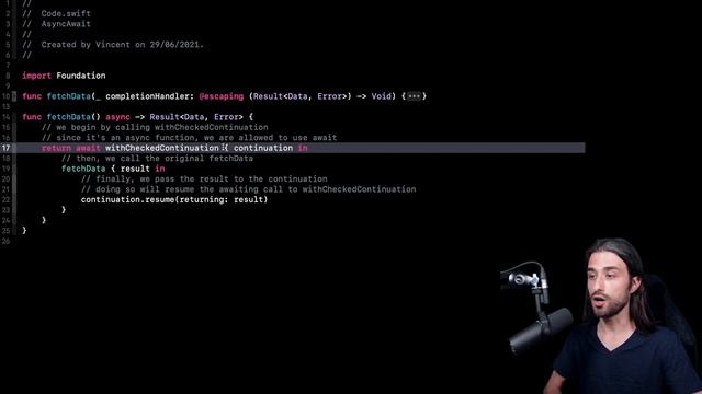 How do you go from completionHandler to async / await? ? смотреть онлайн
