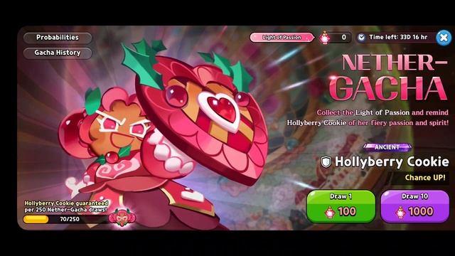 Cookie Run Kingdom : 8000 Light Of Passions For Hollyberry Cookie