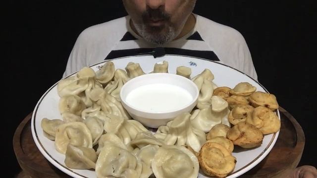 Dumplings ? Day! Fried & Boiled Dumplings & Khinkali | ASMR | Eating Sounds | MUKBANG смотреть онлайн