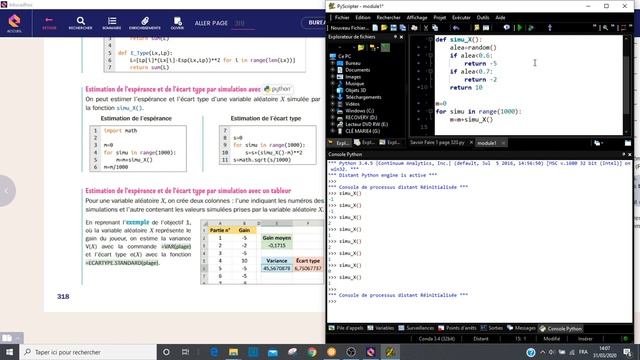 Cours VAR 7 espérance et écart type avec Python смотреть онлайн