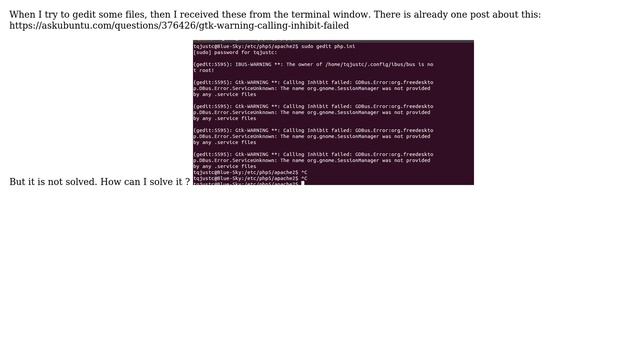 Gtk-WARNING \*\*: Calling Inhibit failed: GDBus.Error:org смотреть онлайн