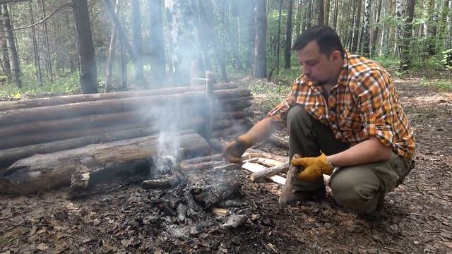 Мясо на костре для Бушкрафтера! Под проливным дождем! смотреть онлайн
