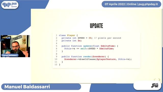 Videogiochi in PHP ?: dal game loop alle collisioni | Manuel Baldassarri | phpday PUG Edition смотреть онлайн