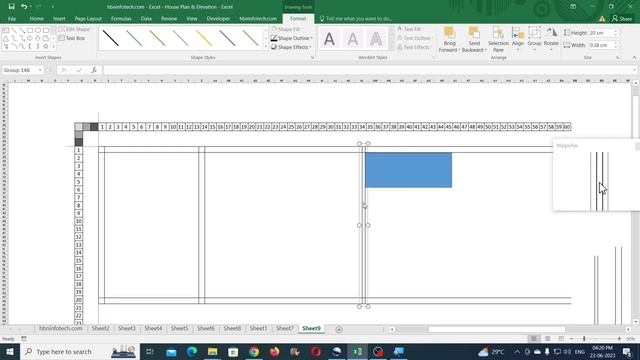 How To Create A 60 X 20 Floor Plan In Microsoft Excel Using Verbal Scale