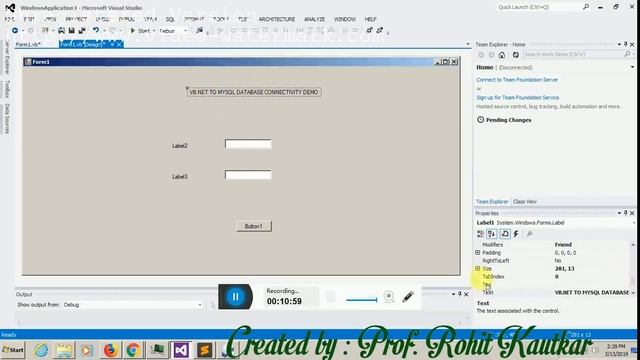 VB NET TO MYSQL DATABASE CONNECTIVITY смотреть онлайн