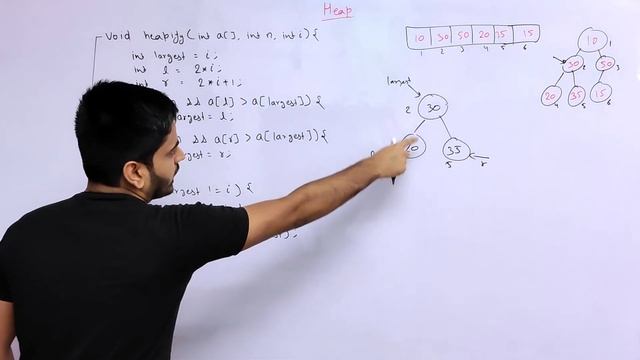 HeapSort | Heapify method to build a MaxHeap in O(n) | DSA-One Course #32 смотреть онлайн
