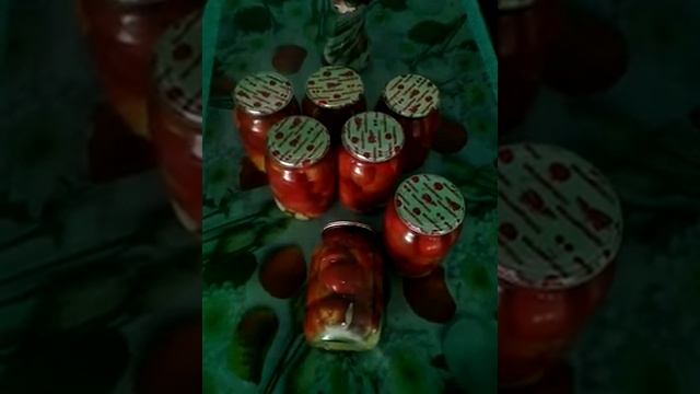 Заготовки на зиму.Помидоры дольками. смотреть онлайн