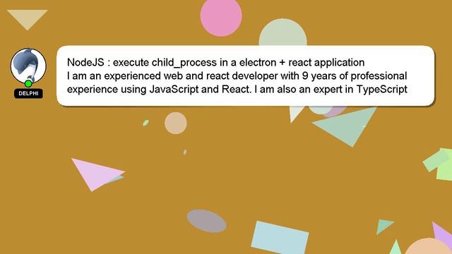 NodeJS : execute child_process in a electron + react application смотреть онлайн