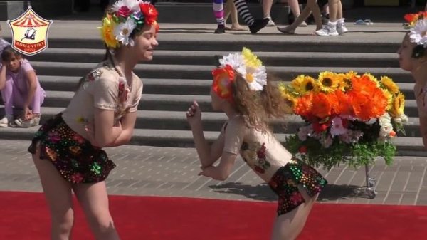 1 part. Performance of young gymnasts in the circus show "Children's Day in the Belarusian Circus"