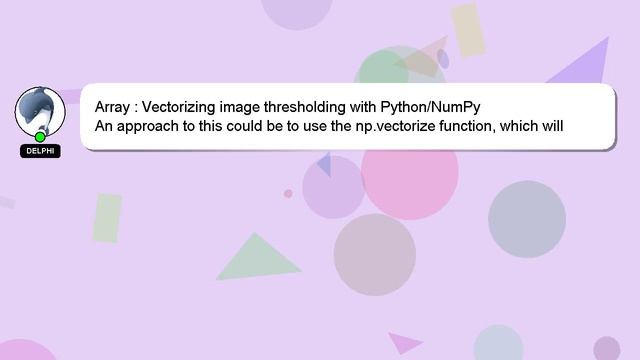 Array : Vectorizing image thresholding with Python/NumPy смотреть онлайн