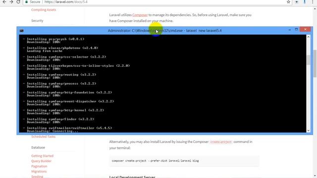 laravel 5.4 installation & composert part 1 смотреть онлайн
