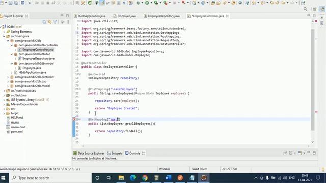 SpringBoot REST API | Spring Boot With H2 DB смотреть онлайн