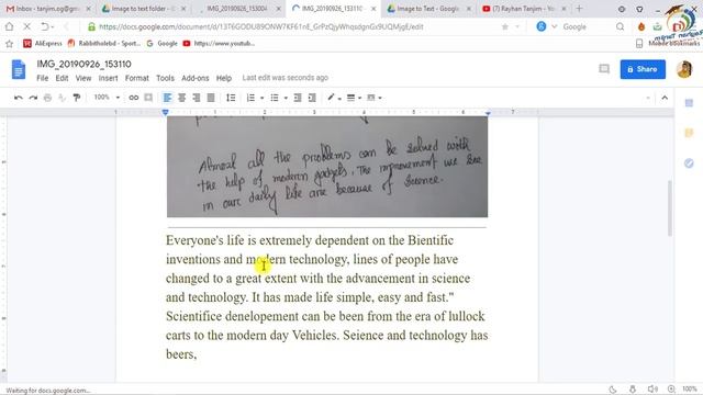 Convert Handwriting Image into Editable Word Document in Bangla смотреть онлайн