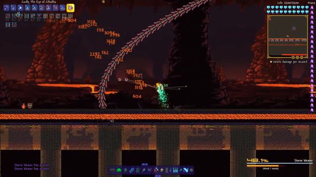 terraria crazy buffed up Eye of Cthulhu yoyo vs vanilla bosses смотреть онлайн