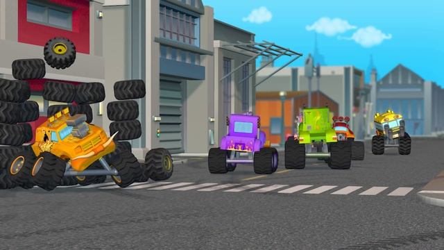 Monster Truck Cartoons for Kids | Learn Colors and Race | 50 MINUTES | GiggleBellies смотреть онлайн