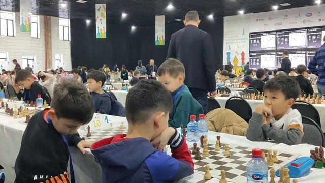 Чемпионат РК по быстрым шахматам до 6-12 лет. г. Шымкент, 01.02. 2024 год. смотреть онлайн