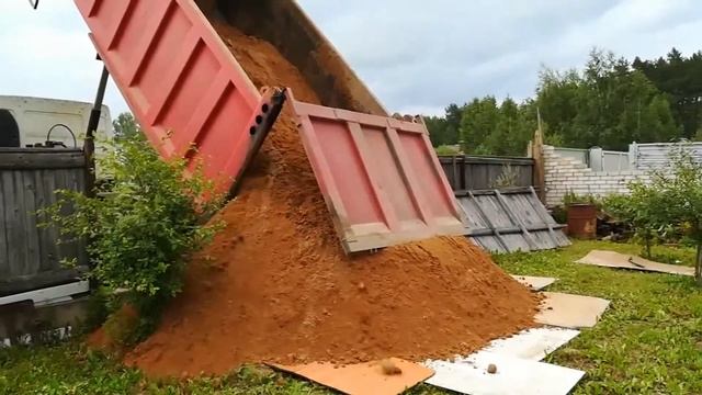 ZAPESKOM: Песок на участок самосвалом 7 кубометров смотреть онлайн