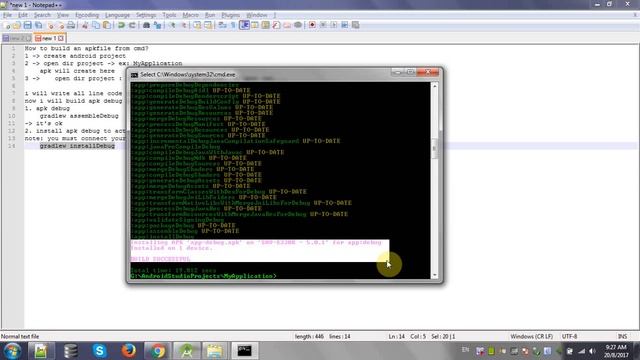 Android build apk file with command line смотреть онлайн