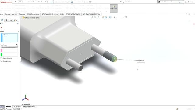 #6 DC Adapter/Charger in solidworks 2020 Solidworks Advanced Feature #BTech_Engineers смотреть онлайн