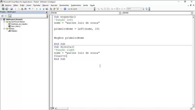 Funções Lef, Right e Mid Excel VBA смотреть онлайн