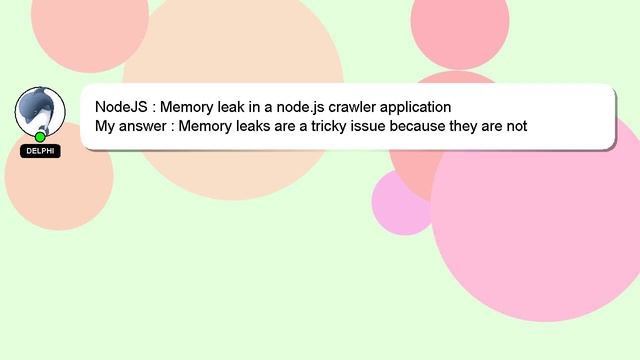 NodeJS : Memory leak in a node.js crawler application смотреть онлайн