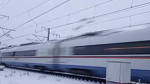 30 января 2023. Сапсан ЭВС1-12 пролетел мимо станции 